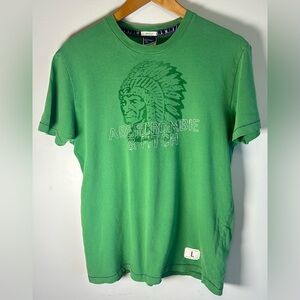 VTG Tee Abercrombie & Fitch Indian Chief Muscle Graphic T-Shirt L Single Stich